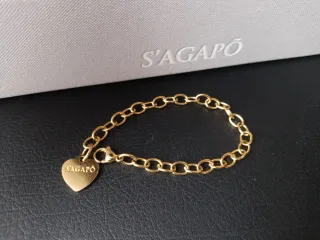 Bracciale S'agapò dorato con cuore