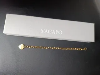 Bracciale S'agapò dorato con cuore