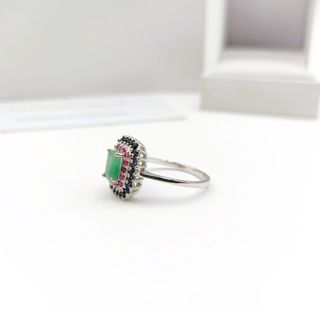 Anillo Esmeralda, Zafiros y Rubíes Naturales