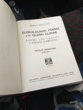 Libro Euskaldunak Poema y Olerki Guztiak