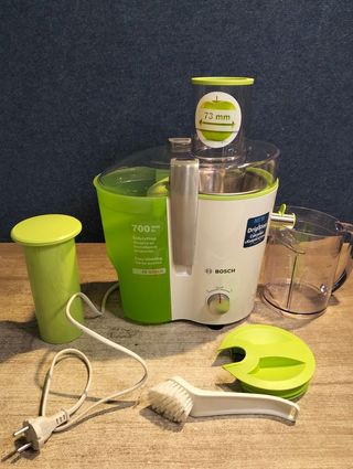 Bosch MES25G0 - Exprimidor (700W, Acero inoxidable, Verde, Juice extractor)