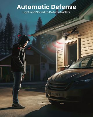 Cámara de vigilancia exterior AOSU con panel solar