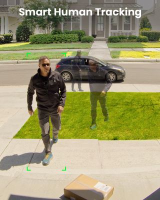 Cámara de vigilancia exterior AOSU con panel solar