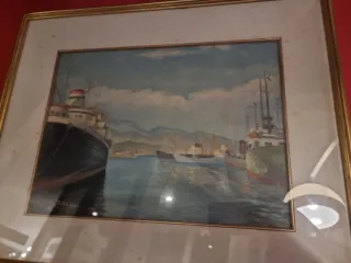 Quadro Porto Savona firmato Delle E.Piane