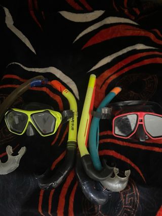 Lote 2 Snorkels y Gafas Buceo
