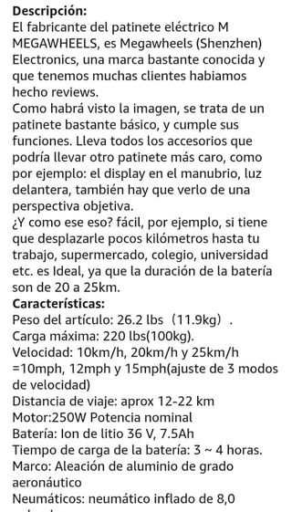 Patinete Eléctrico Negro
