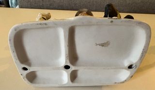 Scultura Capodimonte vecchio con bambino