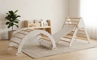 Parque de juego infantil Motricidad Pikler 3 en 1