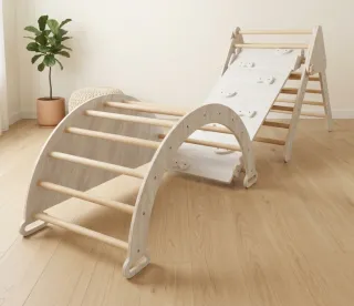 Parque de juego infantil Motricidad Pikler 3 en 1