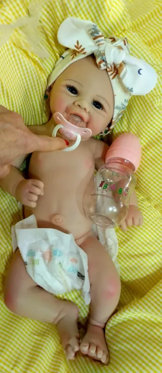 Bebé Reborn Silicona Completa 45 cm y 2.600gm