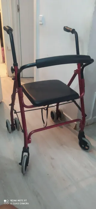 Andador para mayores con asiento + BASTÓN / REGALO