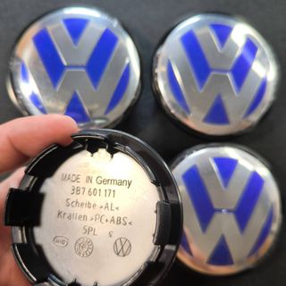 TAPABUJES VW 65mm AZUL EMBLEMA LLANTAS VOLKSWAGEN
