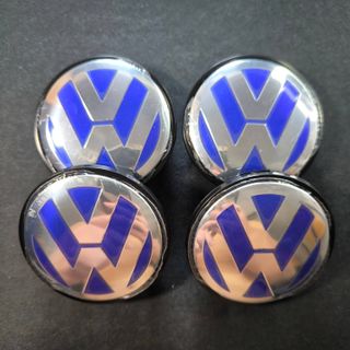 TAPABUJES VW 65mm AZUL EMBLEMA LLANTAS VOLKSWAGEN
