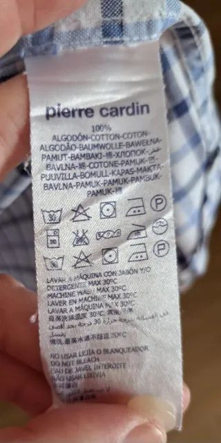 Camisa Pierre Cardin sport cuadros hombre talla L