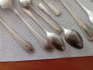 Lote cubiertos chapados plata