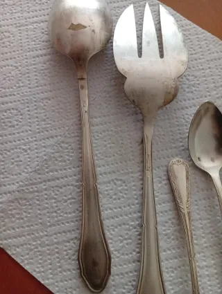 Lote cubiertos chapados plata