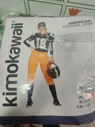 Disfraz futbol americano talla M-L