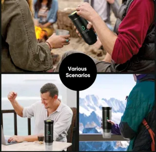 Cafetera Expresso Portátil Gris Metalizado Nueva