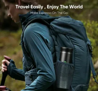 Cafetera Expresso Portátil Gris Metalizado Nueva