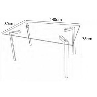 Mesa de comedor cristal MUEBLES AIKO