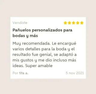 Pañuelos  personalizados para bodas y más