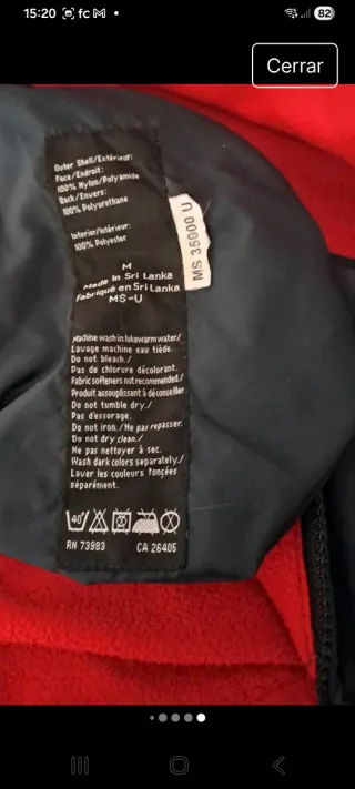 Chaqueta Helly Hansen Talla M Azul/Roja