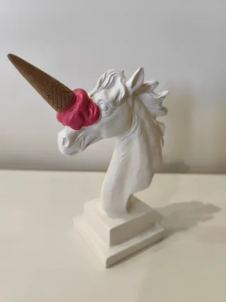 Busto Unicórnio Decorativo Moderno - Premium
