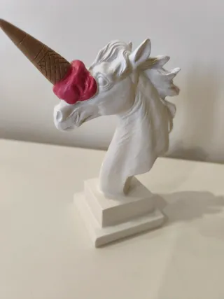 Busto Unicórnio Decorativo Moderno - Premium