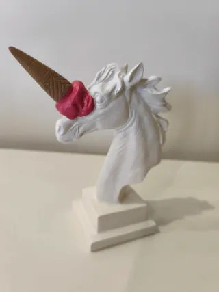 Busto Unicórnio Decorativo Moderno - Premium