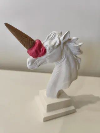 Busto Unicórnio Decorativo Moderno - Premium