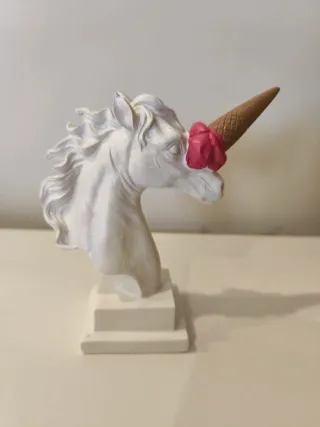 Busto Unicórnio Decorativo Moderno - Premium