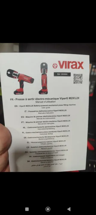 Prensa Virax Viper Eléctrica Nueva