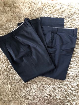 Pantalones de vestir hombre x2 T-48