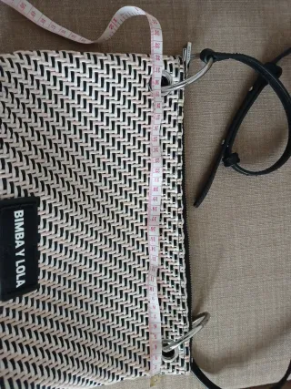 Bolso Bimba y Lola tejido rosa y negro