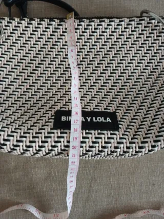 Bolso Bimba y Lola tejido rosa y negro