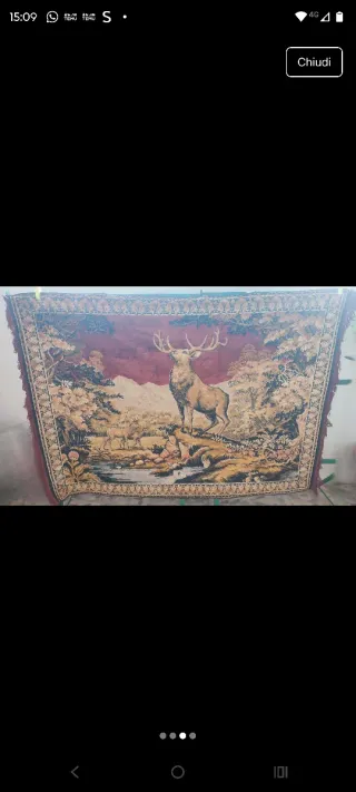 Tappeto con cervo e natura