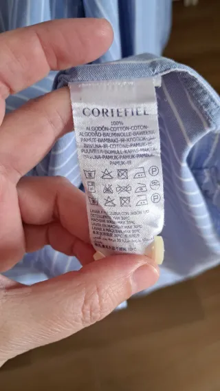 Camisa Cortefiel Rayas Azul Talla L