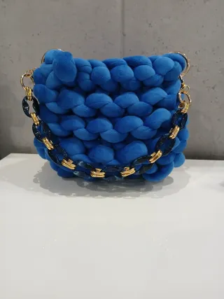 Borsa fettuccia mashmallow con tracolla