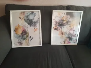 Set 2 Quadri Fiori Acquerello