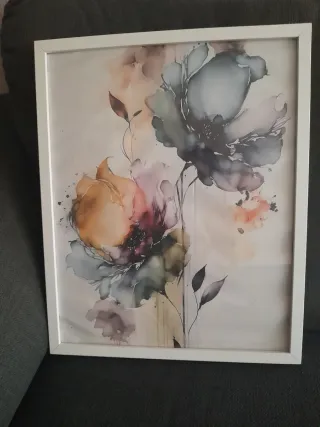 Set 2 Quadri Fiori Acquerello