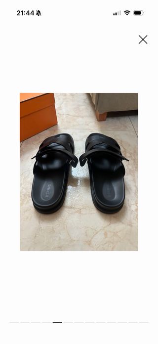 Sandalias Chypre Hermes Negras
