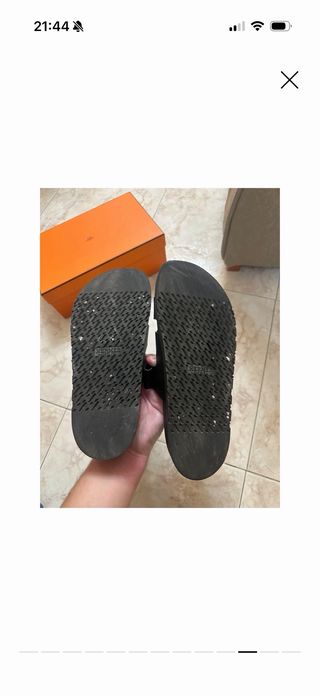 Sandalias Chypre Hermes Negras