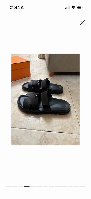 Sandalias Chypre Hermes Negras