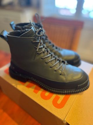 Botas Camper Piel Verde Mujer