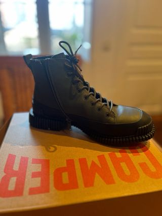 Botas Camper Piel Verde Mujer