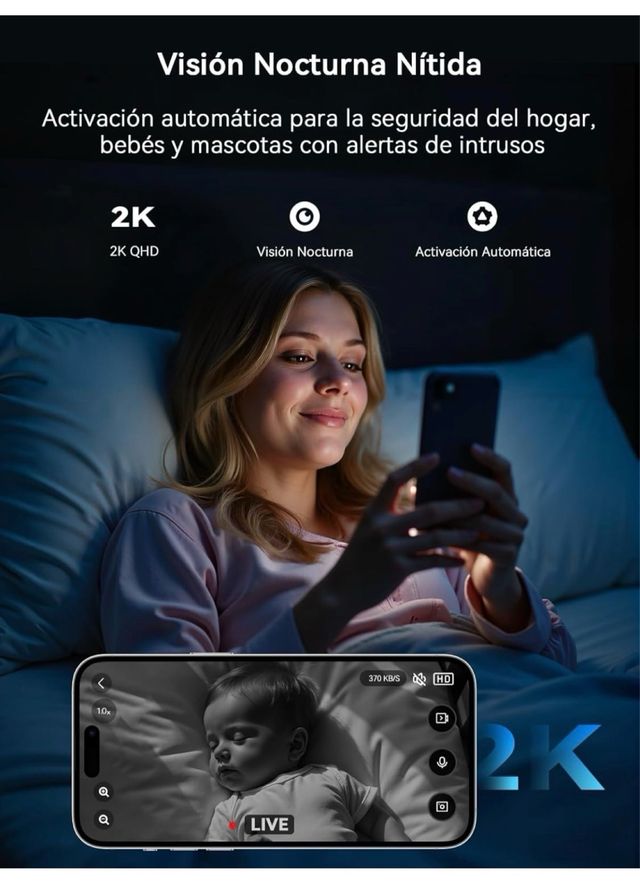Cámara Vigilancia WiFi Outinput 2K 3MP Interior