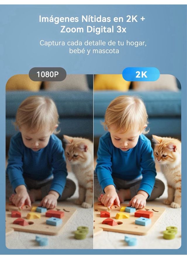 Cámara Vigilancia WiFi Outinput 2K 3MP Interior