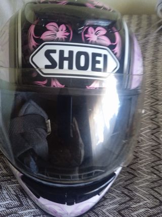 Casco Moto Shoei Mujer Rosa y Morado TALLA M
