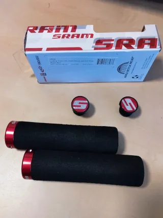 Puños MTB SRAM Espuma Negro/Rojo 129mm