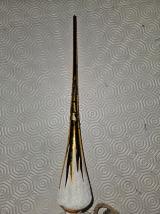 Puntale albero Natale antico vetro oro